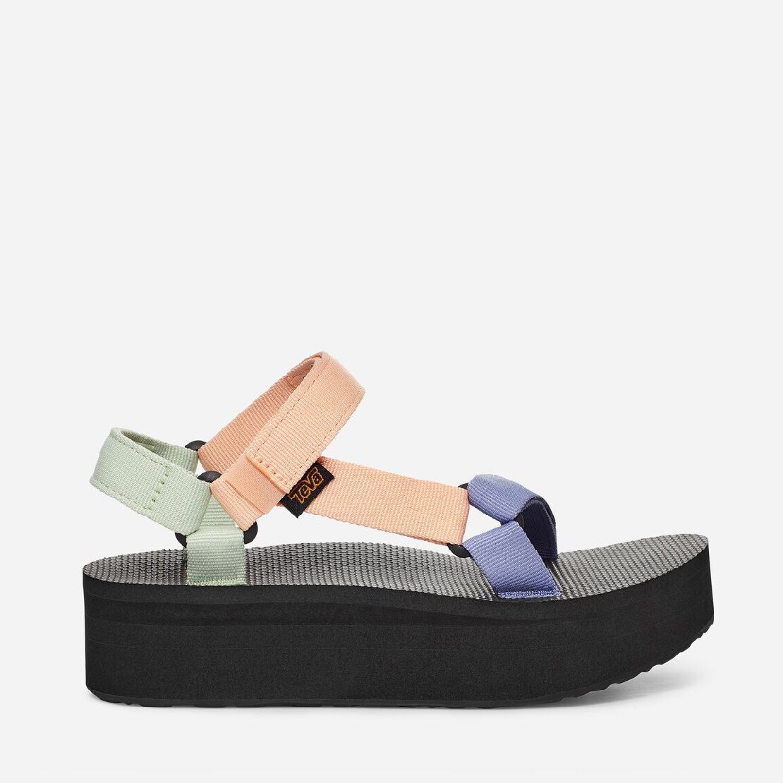 teva sandals platform black