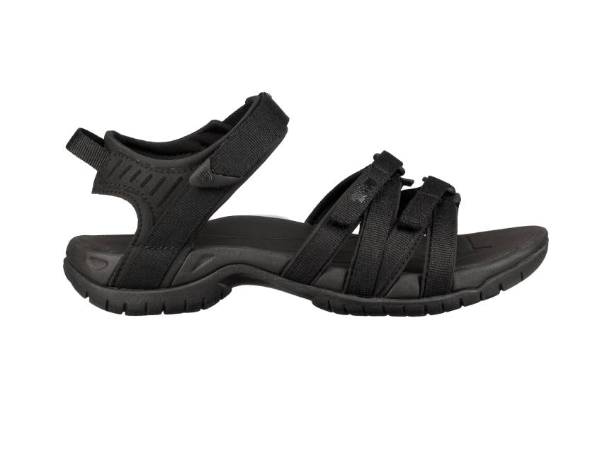 Teva Black Leather Sandals Teva] Tirra Leather Womens, Black, USA