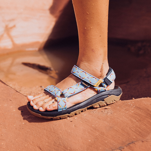 Queenie | Womens Sandals in Tan Handpainted Leather | Grenson